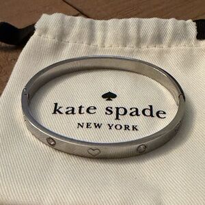 Kate Spade Silver Heart Hinge Bangle